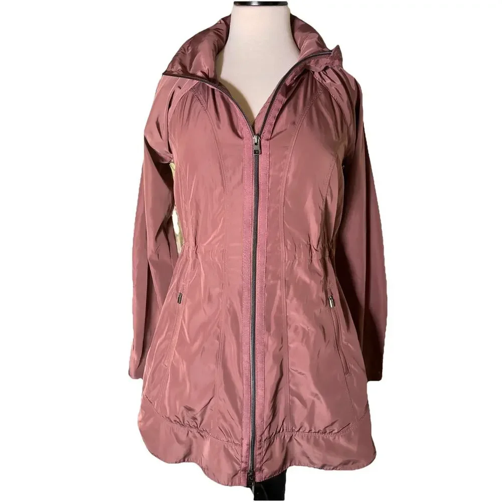 Athleta Drip Drop Jacket Size XXS Hearth Rose Coat Gym Rain Resistant Outdoor